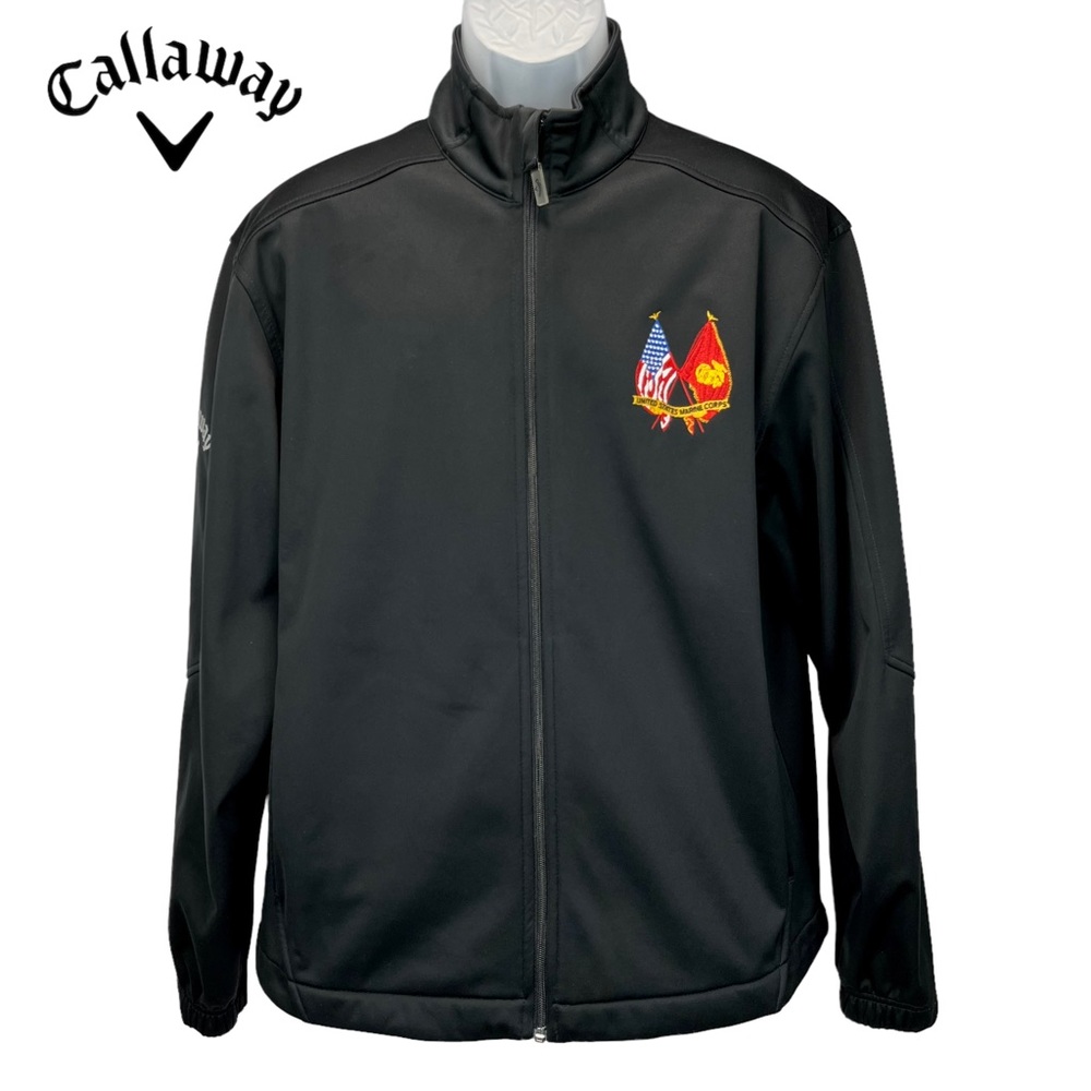 Callaway US Marine Corps Logo Full Zip Black Jacket Men’s Medium